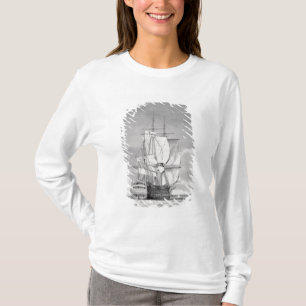 T-shirt Navio inglês da Linha--Batalha, século XVIII