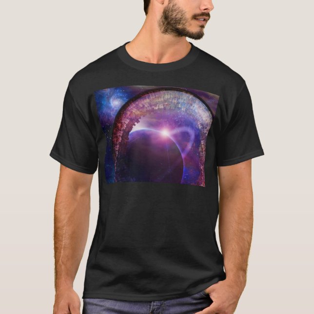 T-shirt Navio interestelar Multigenerational da cidade (Frente)
