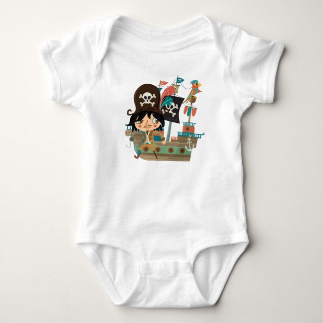 T-shirt Navio Pirata e Pirata (Frente)