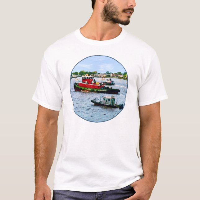 T-shirt Navio-polícia e dois rebocadores (Frente)