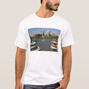 T-shirt Navios a vapor, Rio Brisbane, Brisbane,