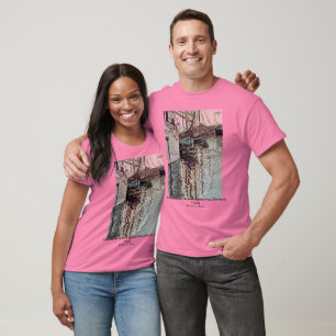 T-shirt Navios de navigação na água Onda-Agitated
