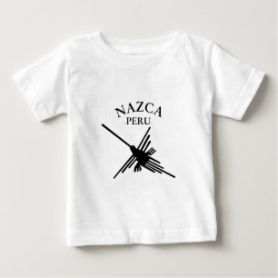 T-shirt Nazca Peru Hummingbird com texto curvo