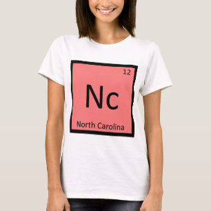 T-shirt Nc - Tabela Periódica de Química do Estado da Caro