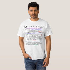 T-shirt Negligência intencional NÃO ao teste por