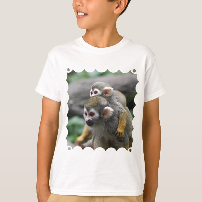 T-shirt Negócio familiar do macaco de esquilo (Frente)
