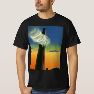 T-shirt Negócios Vintage, Fábrica de Apito a Vapor ao Nasc