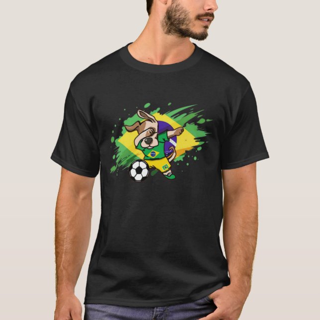 T-shirt negra do Brasil 02 (Frente)
