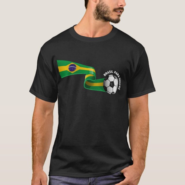 T-shirt negra do Brasil 05 (Frente)
