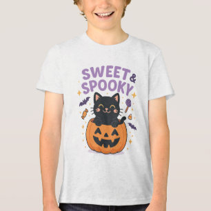 T-Shirt Negra Negra Doce e Spooky