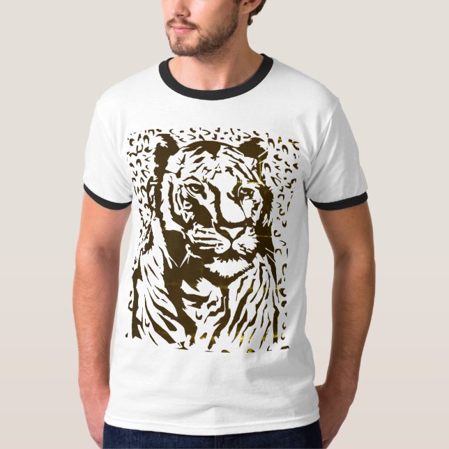 T-Shirt Negrito e De Tigre (Frente)