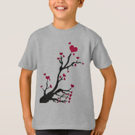 T-shirt negro da árvore cardíaca