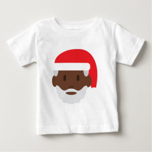 T-shirt negro santa claus emoji