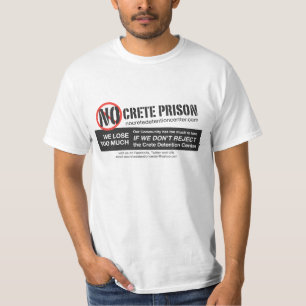 T-shirt nenhum centro de detenção de Crete