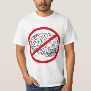 T-shirt Nenhum cérebro