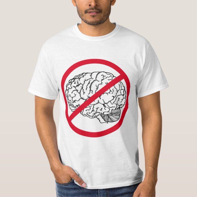 T-shirt Nenhum cérebro (Frente)