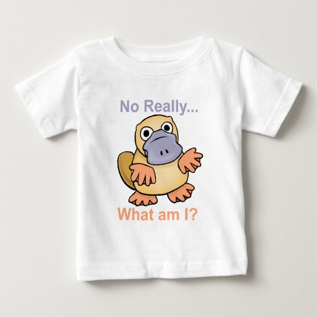 T-shirt Nenhum realmente… Que são mim? Platypus (Frente)