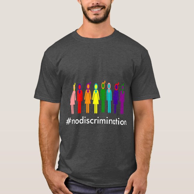 T-shirt Nenhum T da discriminação (Frente)