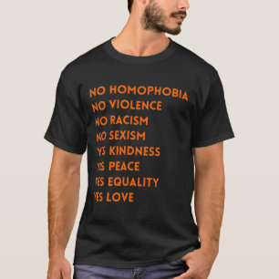 T-shirt Nenhuma homofobia nenhuma violência