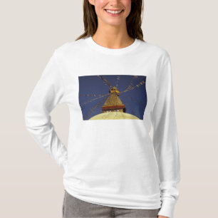 T-shirt Nepal, Catmandu. Sob bandeiras de oração, vigilant