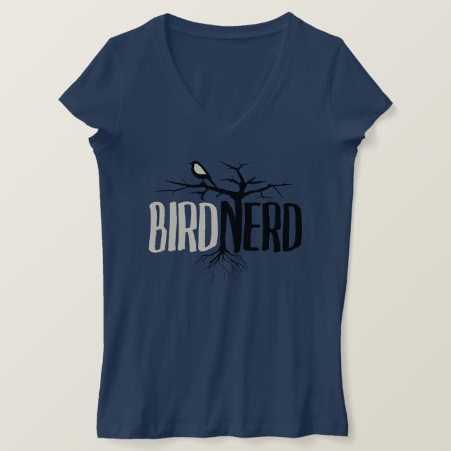 T-shirt Nerd de aves (Frente do Design)