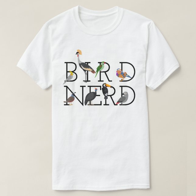 T-Shirt Nerd De Aves (Frente do Design)
