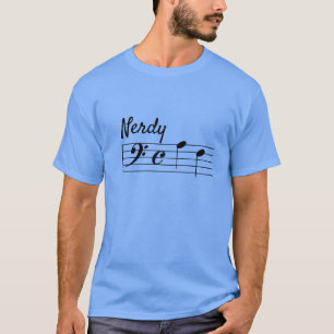T-shirt Nerdy do AF do clef baixo
