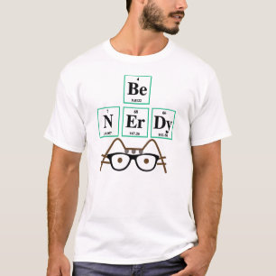 T-shirt Nerdy engraçado do gato