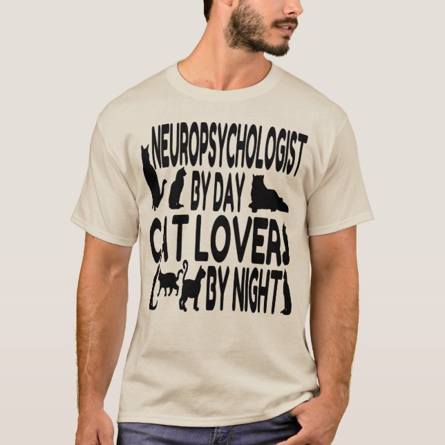 T-shirt Neuropsicólogo do Cat Lover (Frente)