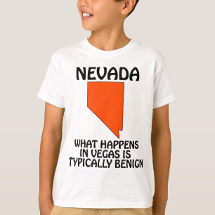 T-shirt Nevada - O que acontece em Vegas é normalmente ben
