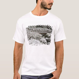 T-shirt Neve no Jardim Japonês de Portland,