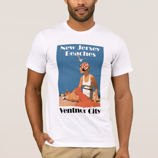 T-shirt New Jersey Beaches ~ Ventnor City (Frente)