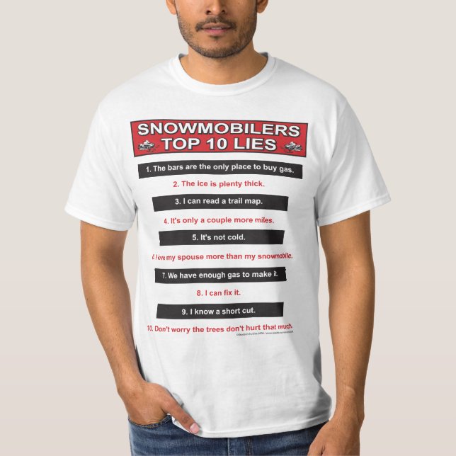T-shirt New-top-10-lies-Large-Red (Frente)