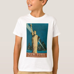 T-shirt New York: A cidade da maravilha do poster do mundo