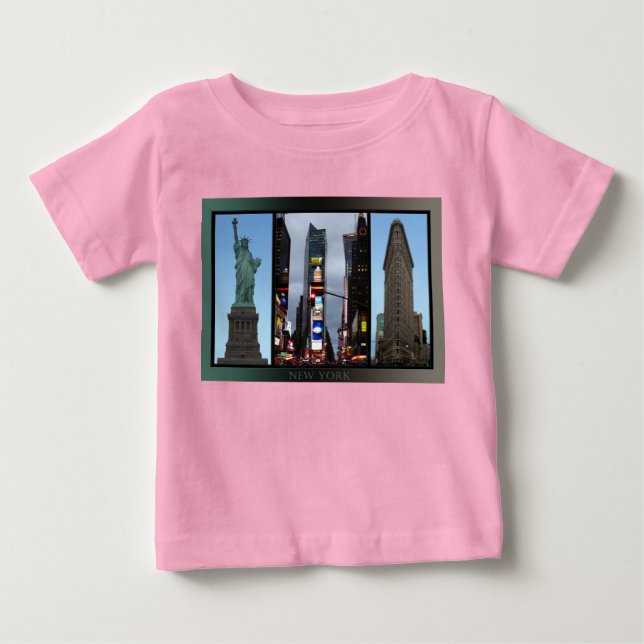T-shirt New York Baby Creeper Organic New York Souvenir (Frente)