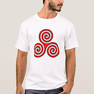 T-shirt newgrange espiral triplo da deusa do símbolo,