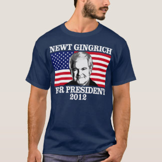 T-shirt Newy Gingrich para o presidente 2012