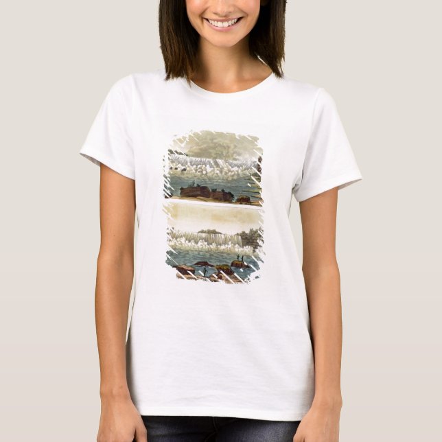 T-shirt Niagara Falls, 1818 (gravura a cores) (Frente)