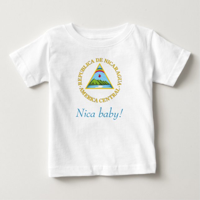 T-shirt nicaraguense do bebê (Frente)