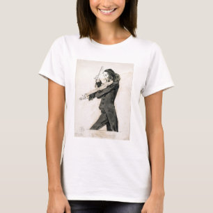 T-shirt Niccolo Paganini (1782-1840) que joga o violino, 1