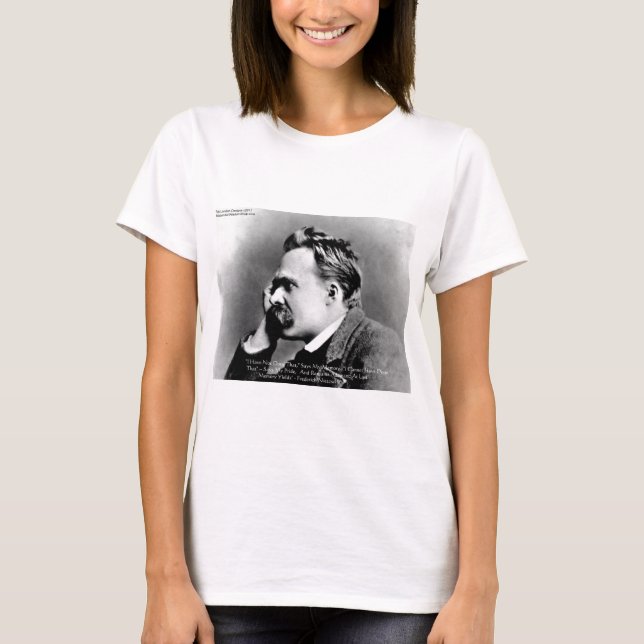 T-shirt Nietzsche "Orgulho Vs Memória" Wisdom Cote Ofertas (Frente)
