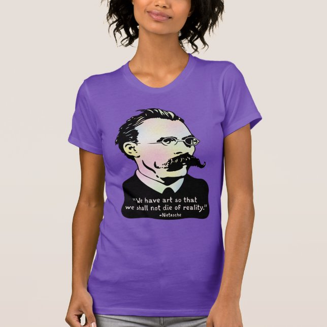 T-shirt Nietzsche - realidade da arte v. (Frente)