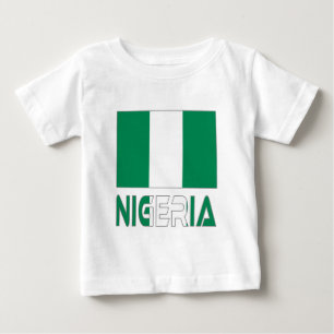 T-shirt Nigéria com a bandeira da Nigéria 