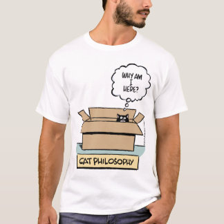 T-shirt Nightie ocasional da filosofia do gato