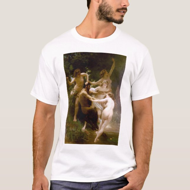 T-shirt Ninfas e Satyr, William-Adolphe Bouguereau (Frente)
