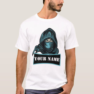 T-Shirt Ninja Mascarado Personalizado - C masculin