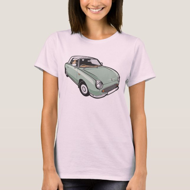 T-shirt Nissan Figaro Emerald Green (Frente)