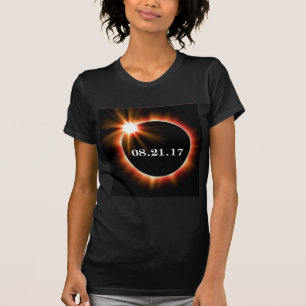 T-shirt nivelado seguinte do eclipse do pescoço d