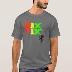 T-shirt NIX PIX de SMOOSHED com câmera do vintage