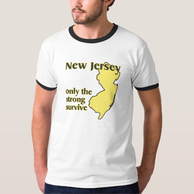 T-shirt NJ somente que o fortes sobrevivem (Frente)